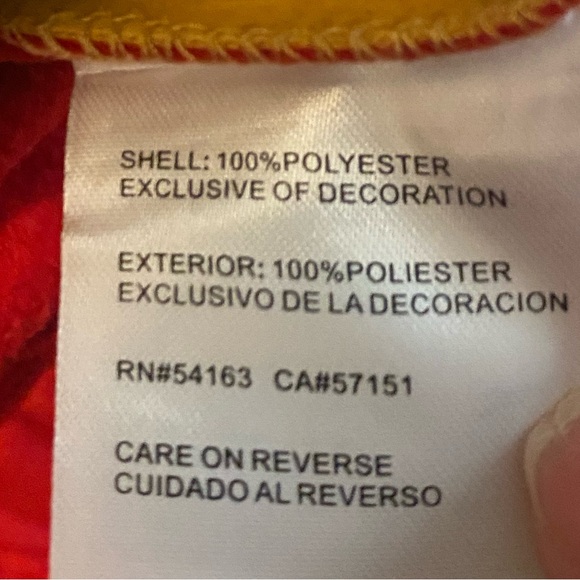 NFL 49ers Football Red and Gold Quarter-Zip Pullover Mens Size Large - Picture 6 of 6